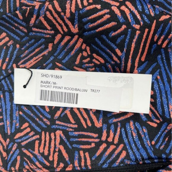 NWT MARKUS LUPFER UK🇬🇧Made Pleated Textured Pockets Shorts Shiny Print MEDIUM - Picture 13 of 13